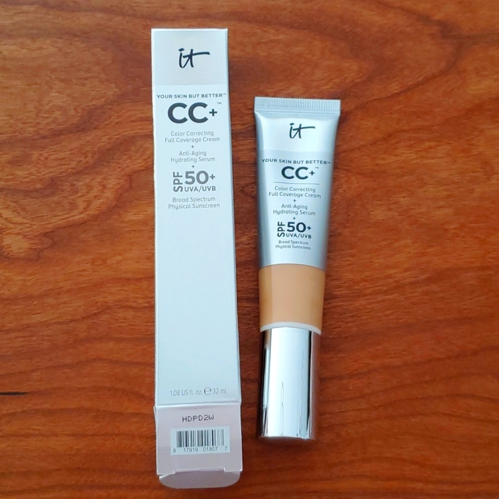 IT Cosmetics CC+ Color Correcting Full Coverage Cream SPF 50 Shade:Medium Tan